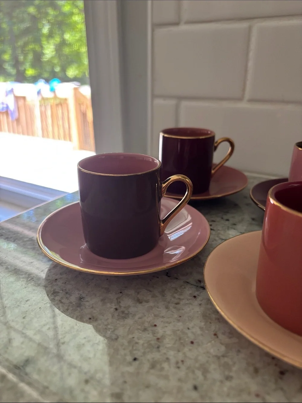 Classic Coffee & Tea espresso cups and saucers set
